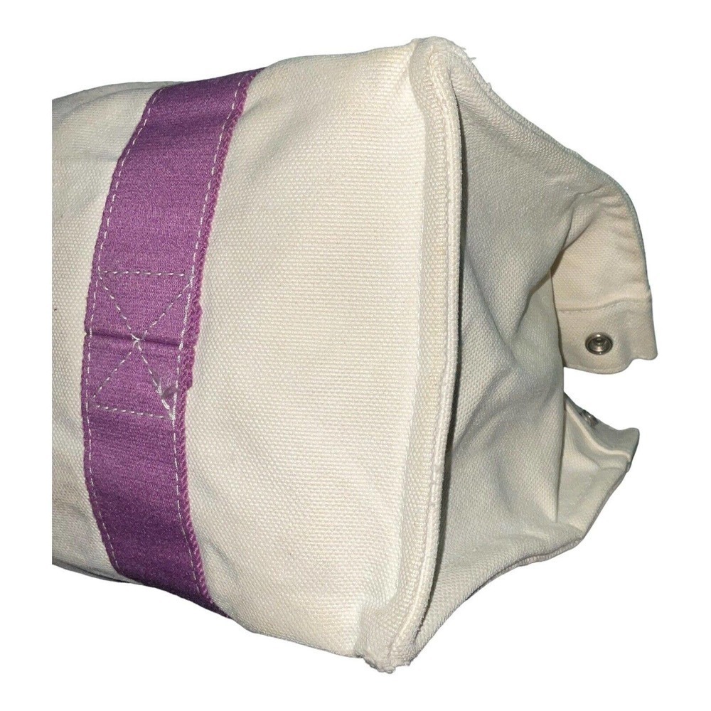 Hermes Bora Bora Canvas Tote Bag Ivory Purple - Picture 8 of 15